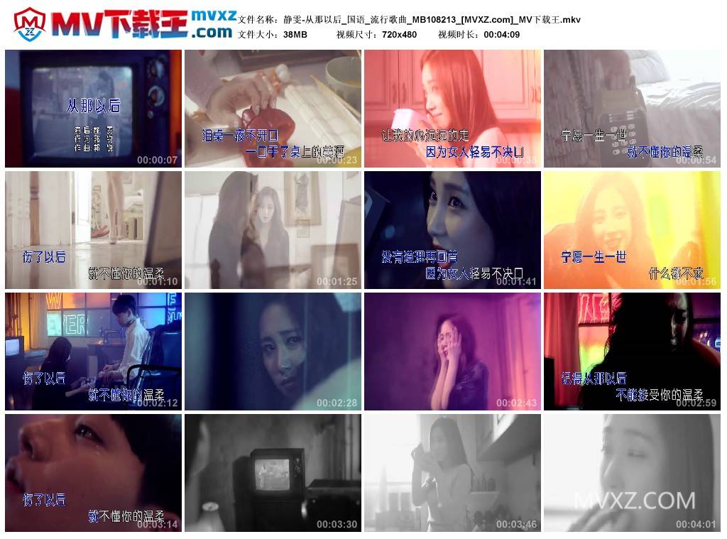 静雯-从那以后_国语_流行歌曲_MB108213